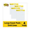 Post-It Pad, 25"x30", Grid, White, PK4 560-VAD-4PK